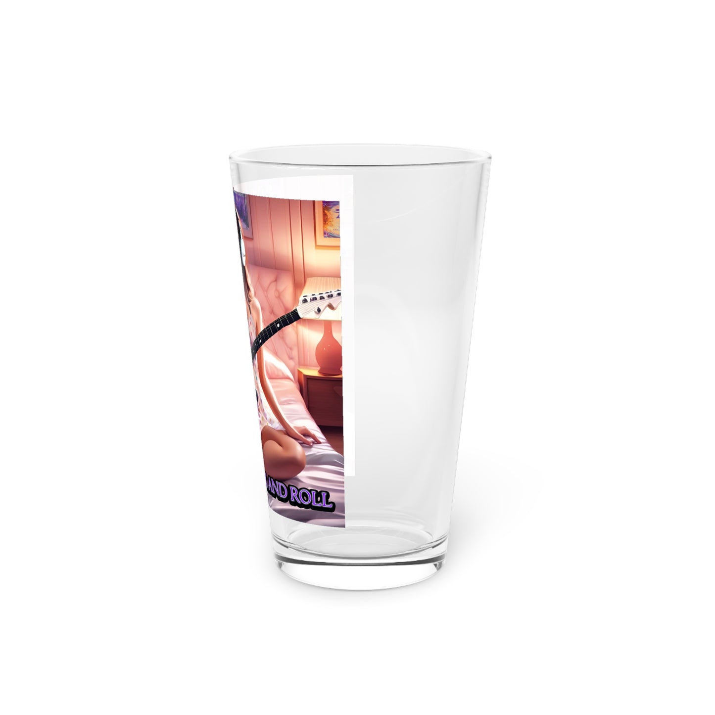 Raised On Rock And Roll Pint Glass, 16oz