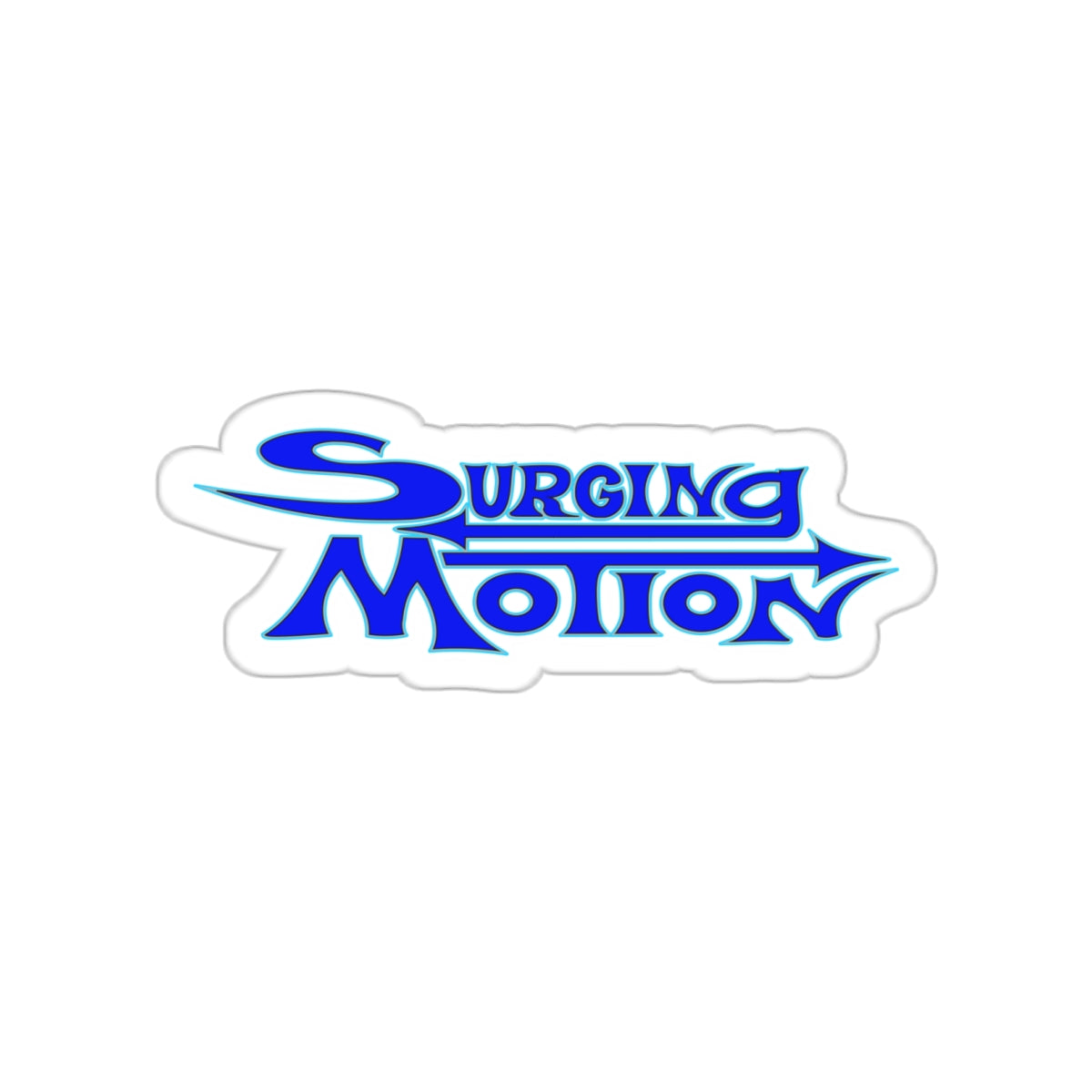 Surging Motion 6 Inch Die-Cut Sticker
