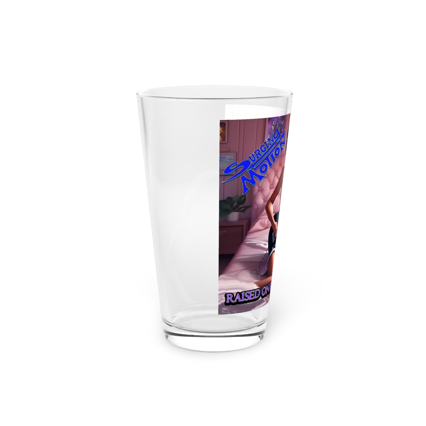 Raised On Rock And Roll Pint Glass, 16oz
