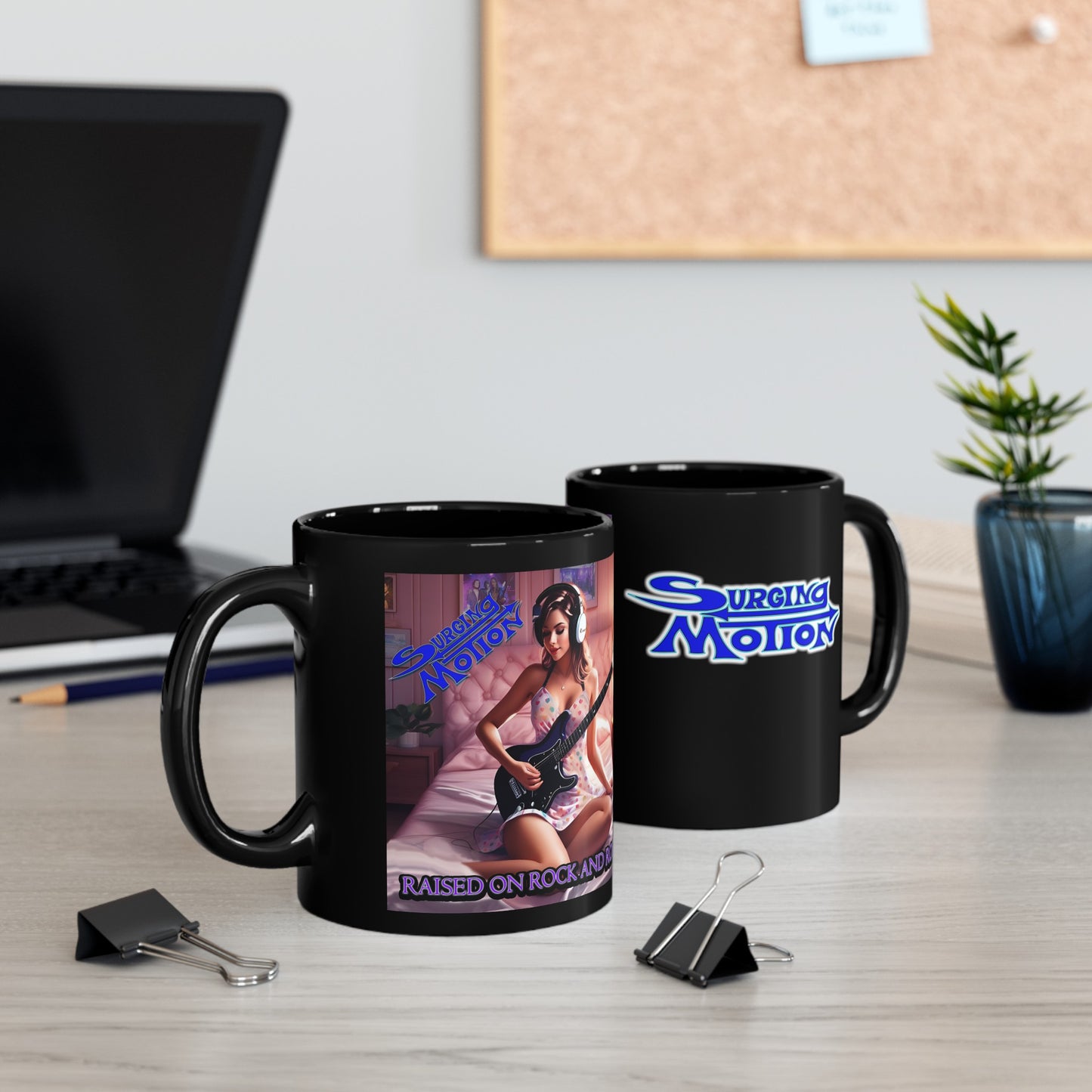 Surging Motion/Raised On Rock And Roll Mug (11oz)